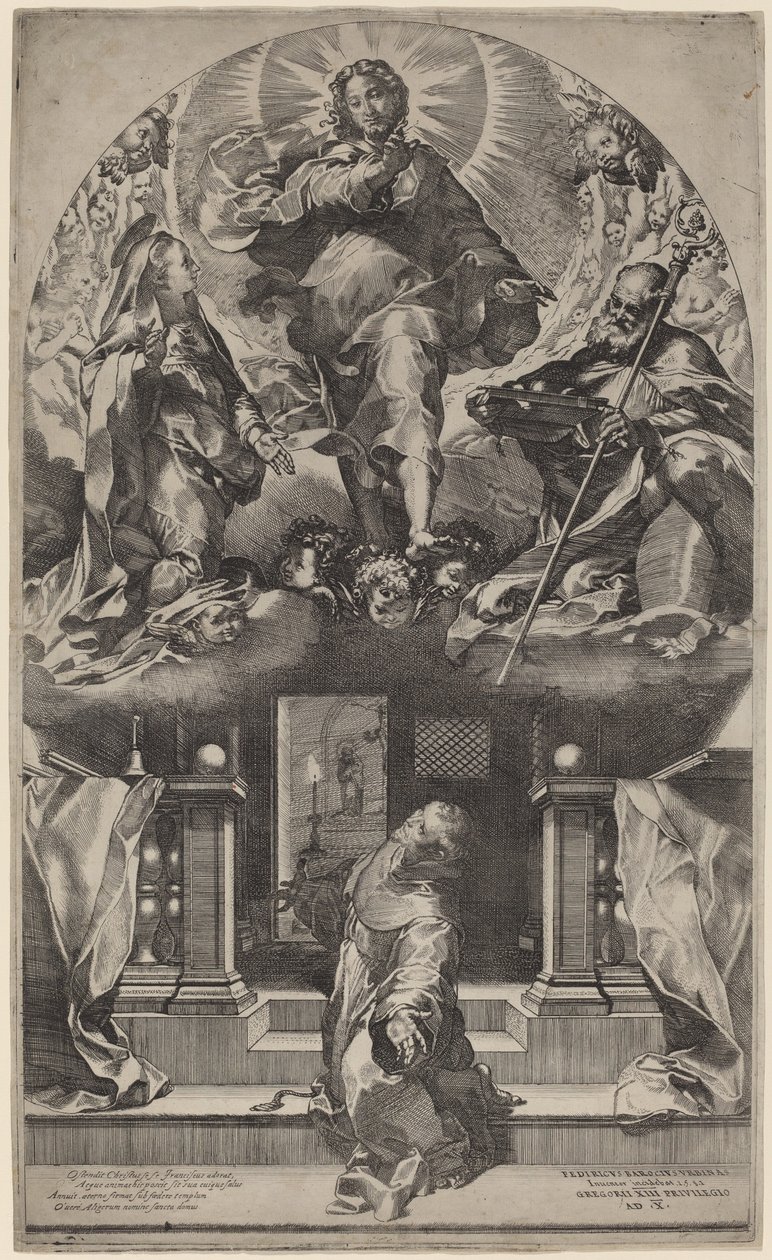 Wizja św. Franciszka, 1581. autorstwa Federico Barocci
