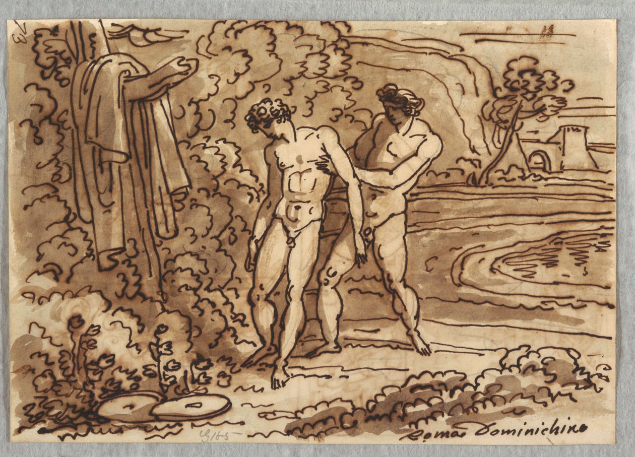 Apollo i Hiacynt, po Domenichino autorstwa Felice Giani