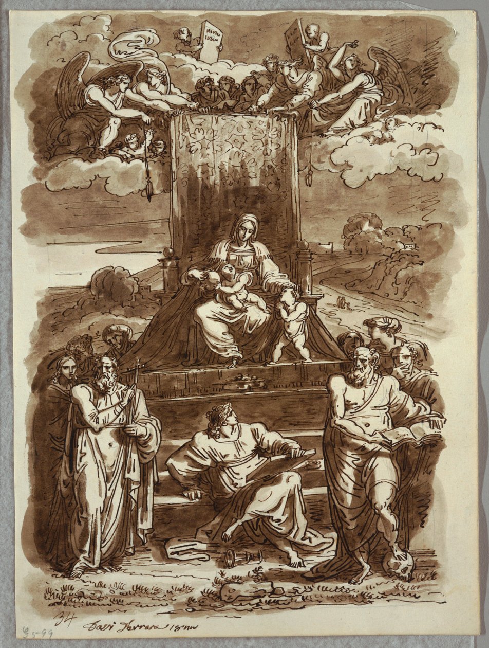 Madonna na tronie autorstwa Felice Giani