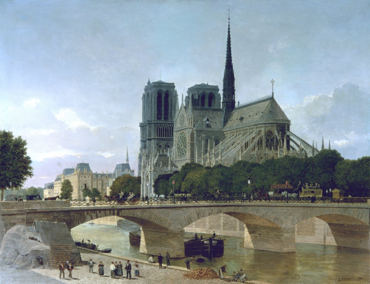 Notre Dame, Paryż, 1884 autorstwa Felix Benoist