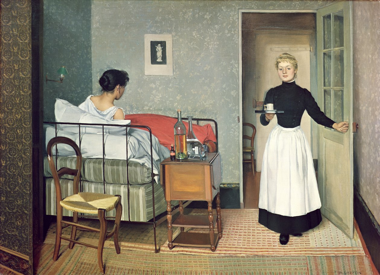 Chore dziecko (Helene Chatenay) 1892 autorstwa Felix Edouard Vallotton