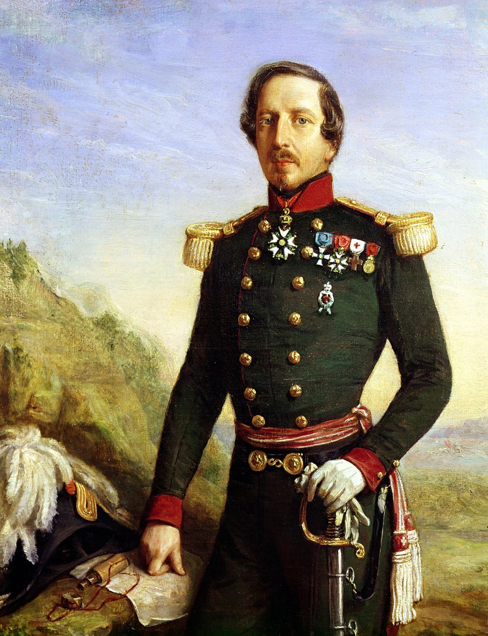 Portret Napoleona III (1808-73) 1852 (fragment) autorstwa Felix Francois Barthelemy Genaille