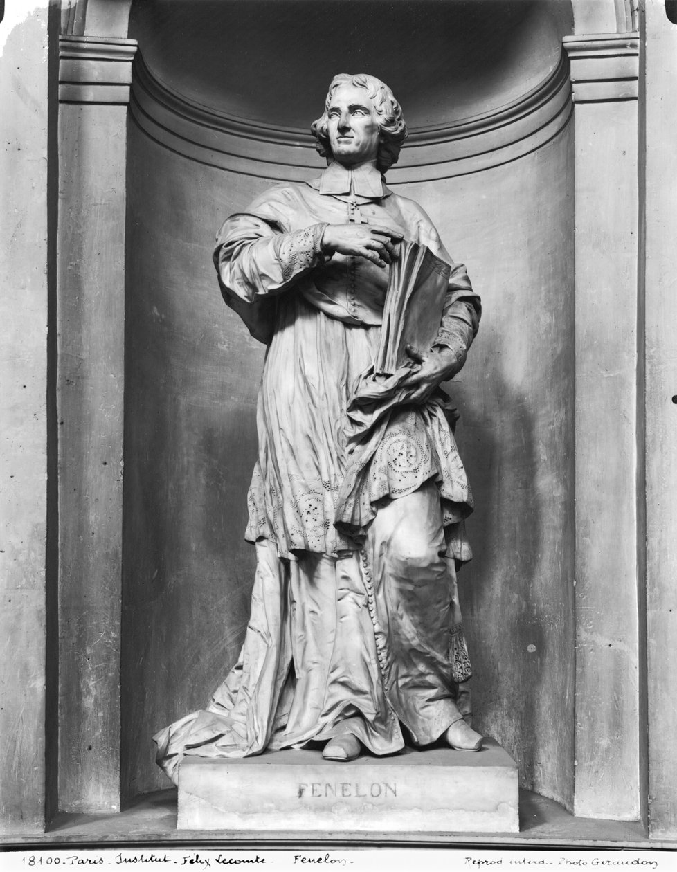 Francois de Salignac de La Mothe-Fenelon (1651-1715) 1777 (marmur) (zdjęcie bw) autorstwa Felix Lecomte