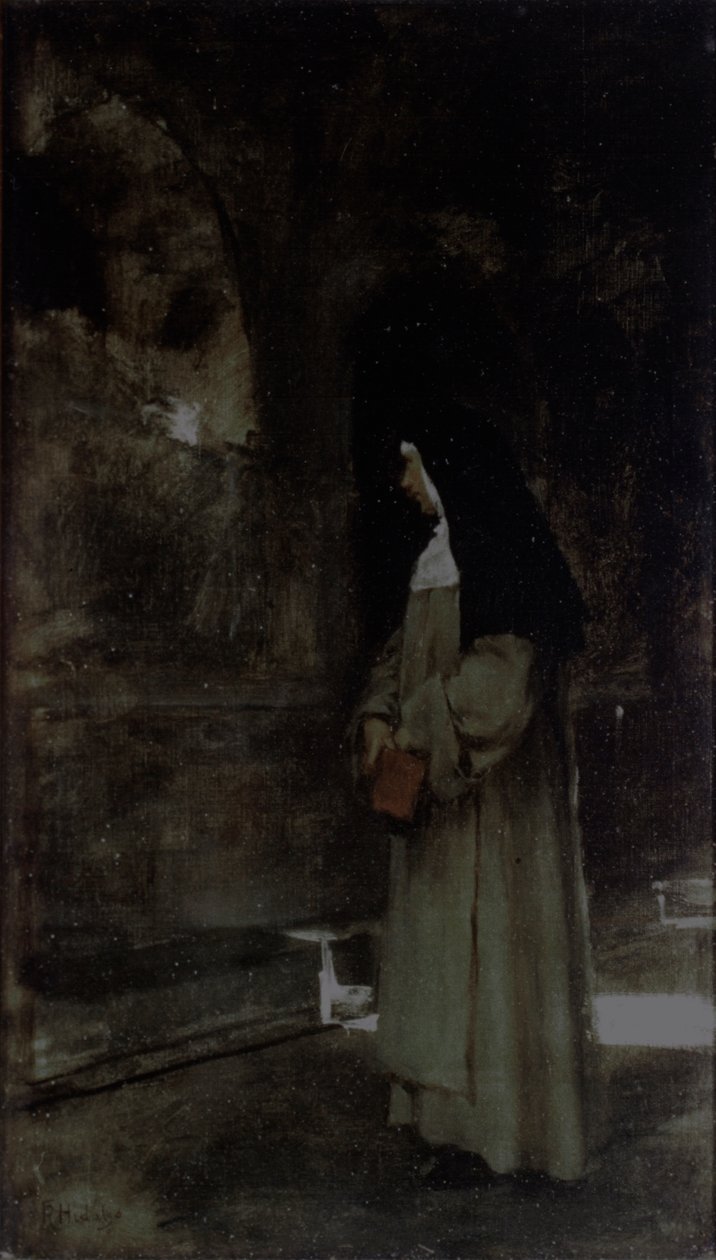 Matka w klasztorze autorstwa Felix Resurreccion Hidalgo