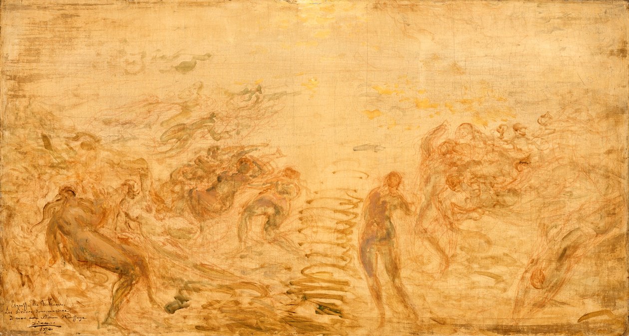 Syreny pod wodą, 1874 autorstwa Félix Ziem