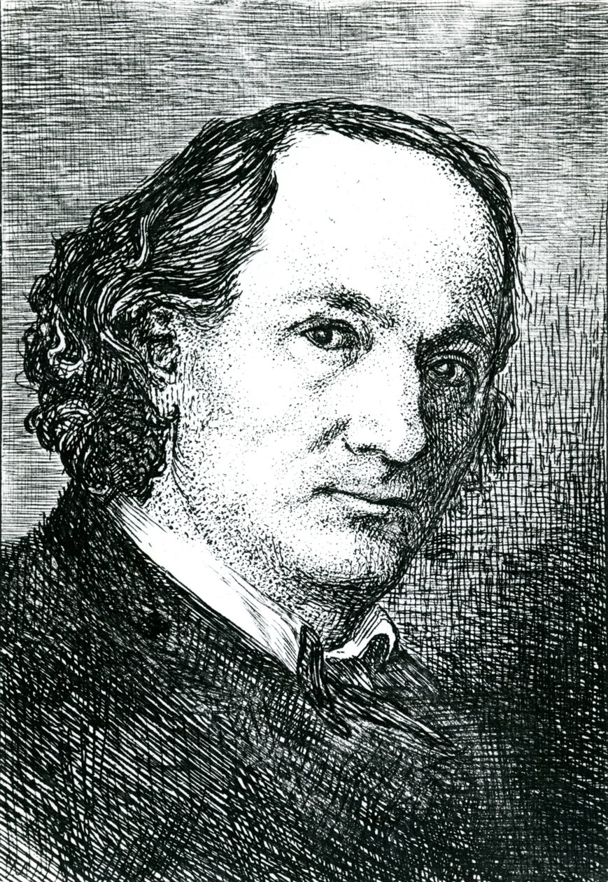 Charles Baudelaire (1821-67) (grafika) (zdjęcie czarno-białe) autorstwa Felix (after) Bracquemond