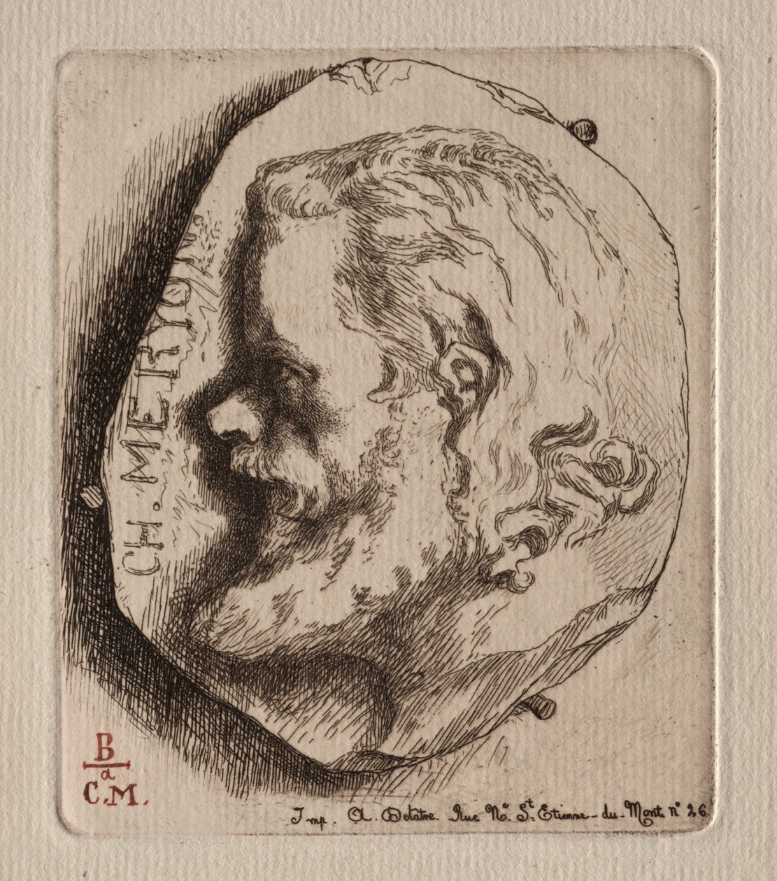 Karol Meryon, 1854. autorstwa Felix Bracquemond