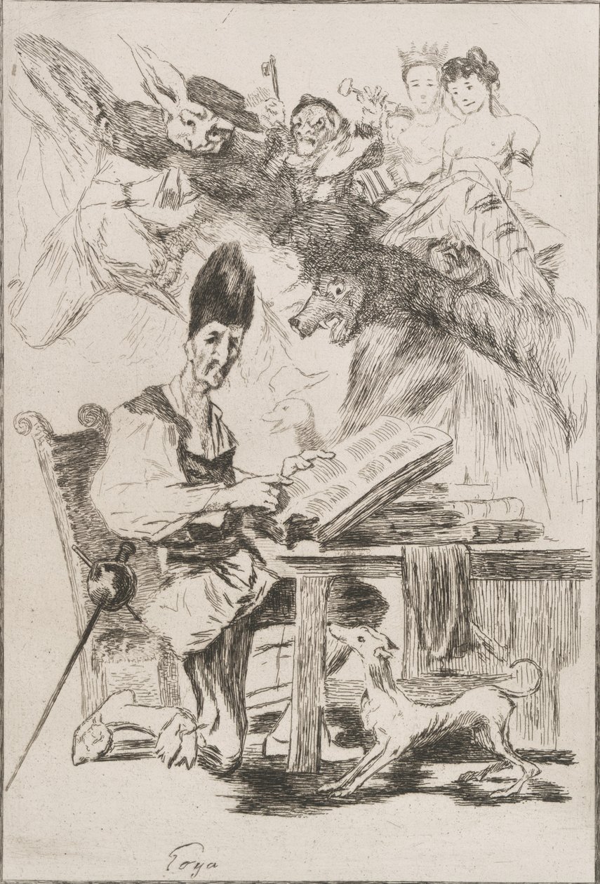 Don Kichot, 1860 autorstwa Felix Bracquemond