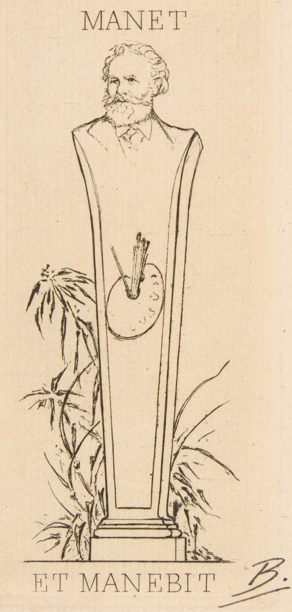 Ekslibris Maneta, 1875. autorstwa Felix Bracquemond