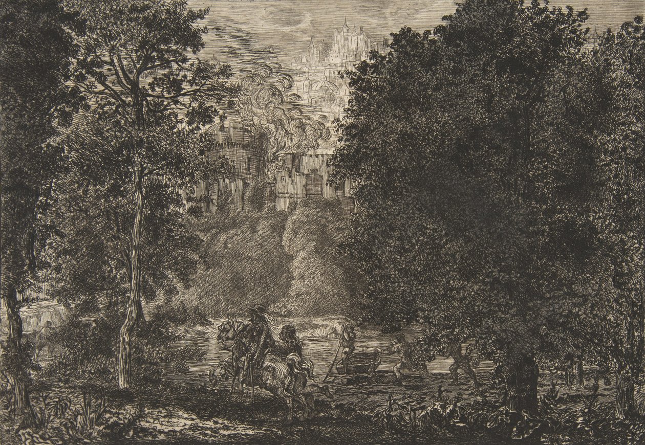 Płomień jest blisko ognia, około 1853-5. autorstwa Felix Bracquemond