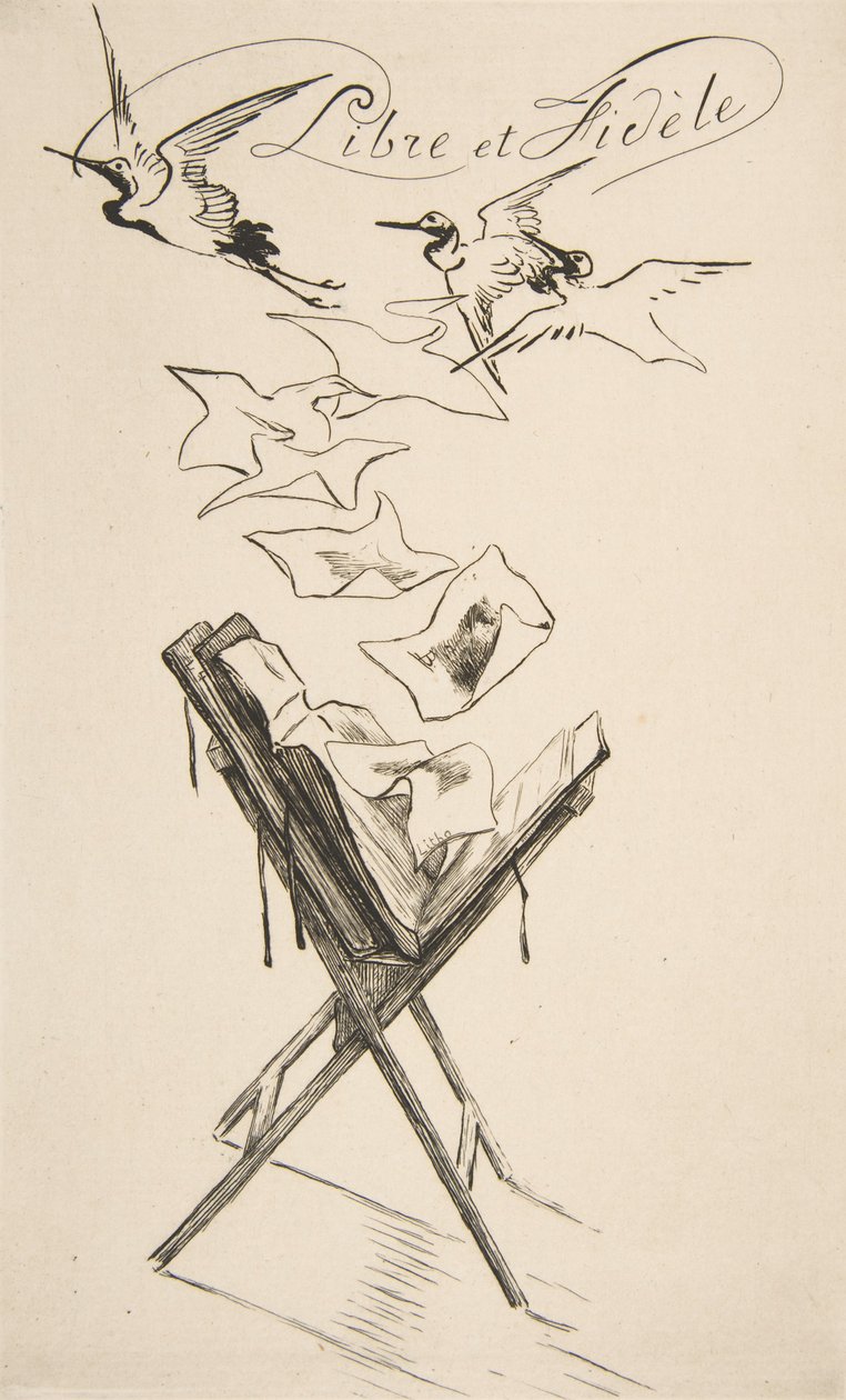 Wolni i wierni, 1878. autorstwa Felix Bracquemond