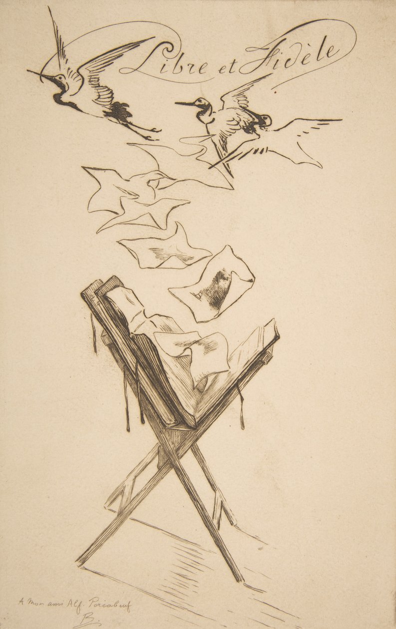 Wolni i wierni, 1878. autorstwa Felix Bracquemond