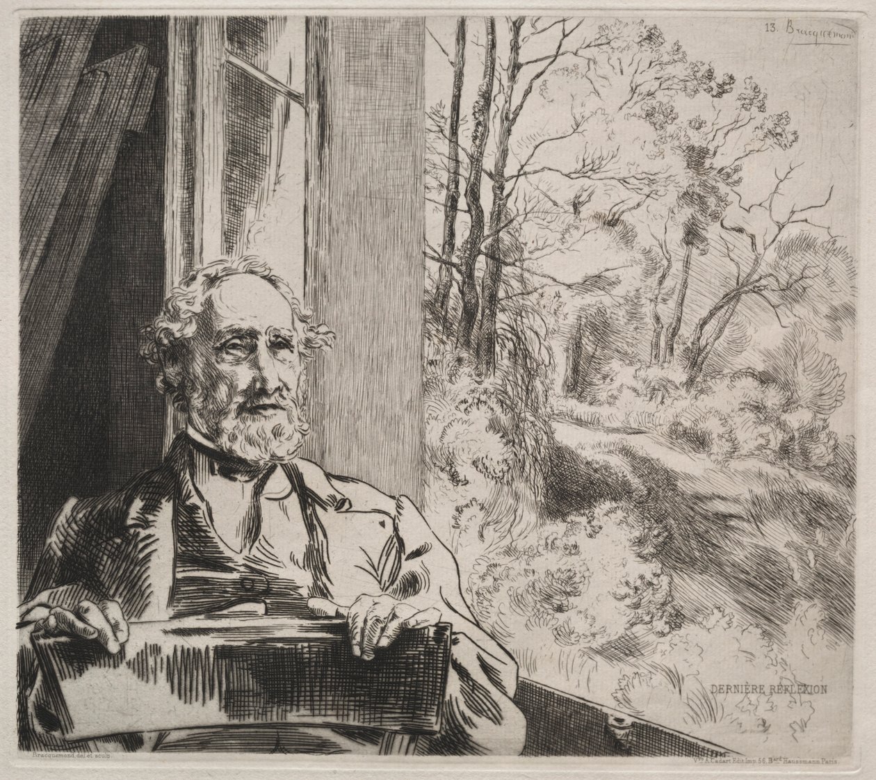 Meyer-Heine, ok. 1872 autorstwa Felix Bracquemond