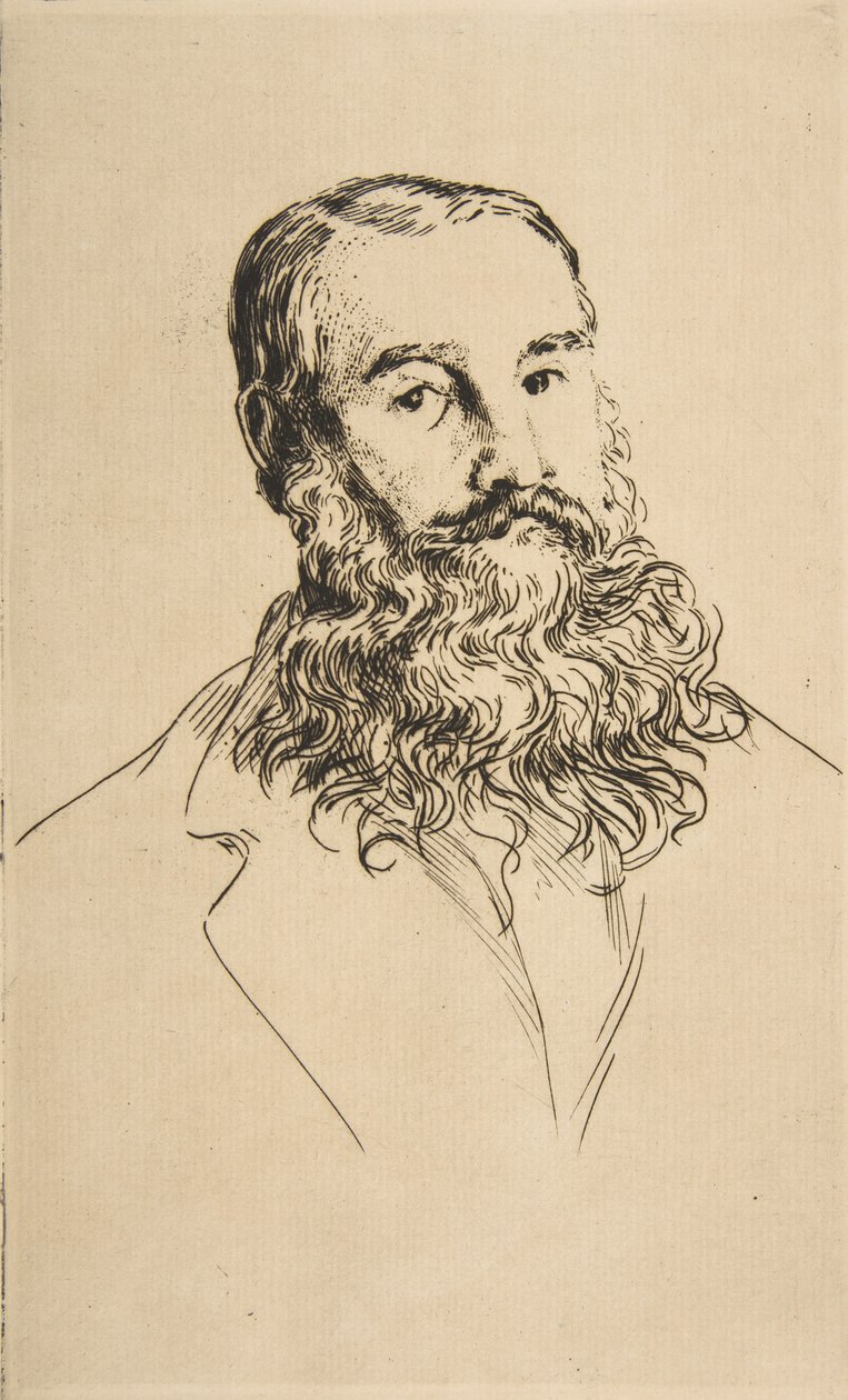 Portret Charlesa Lelanda, 1871. autorstwa Felix Bracquemond