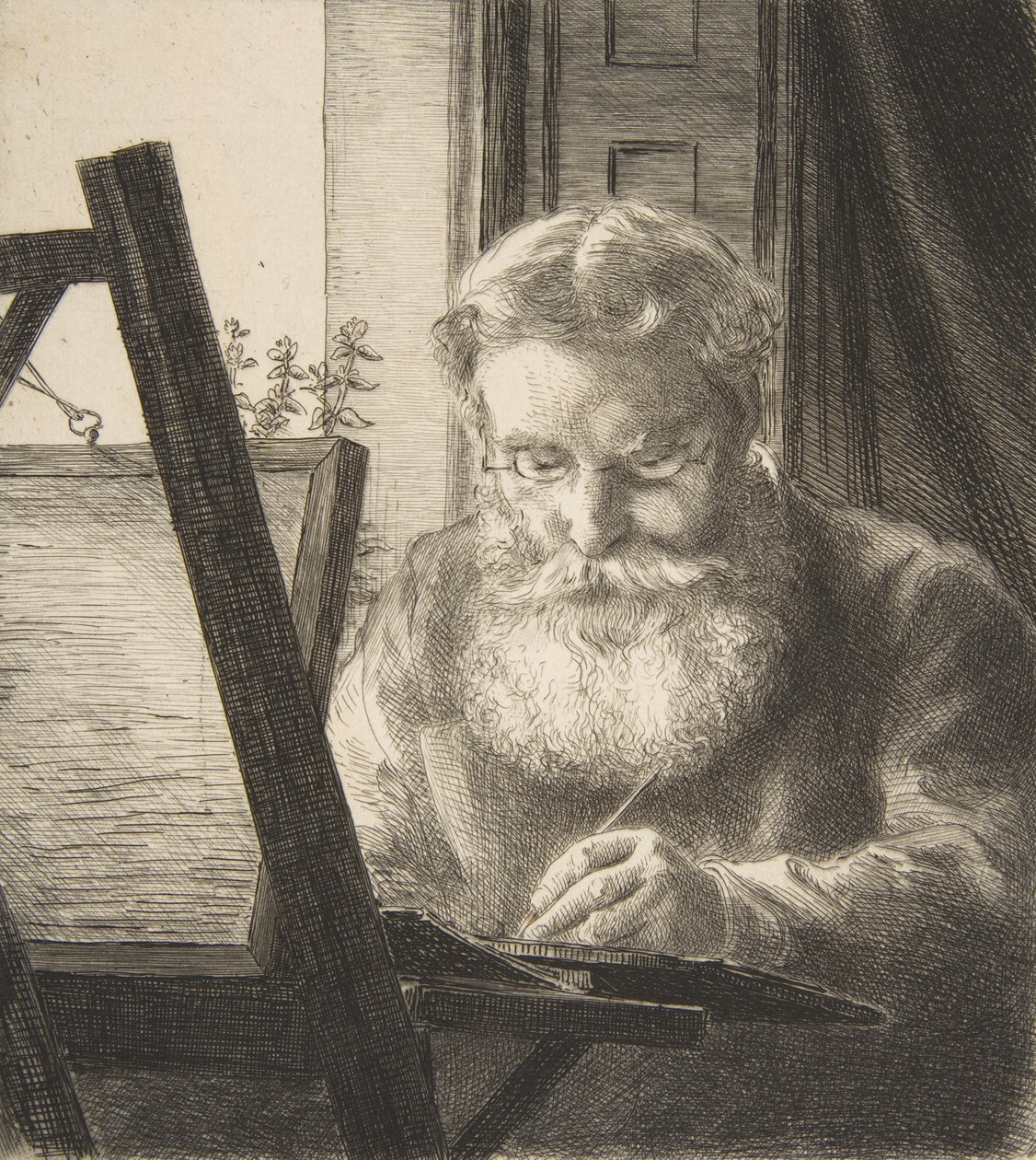 Portret Edwina Edwardsa, 1872. autorstwa Felix Bracquemond