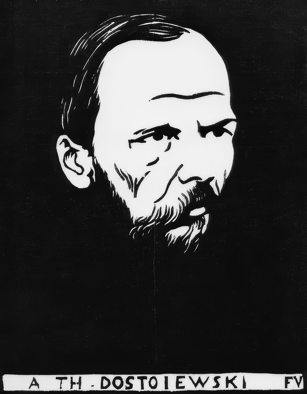 A Th. Dostoiewski autorstwa Felix Edouard Vallotton