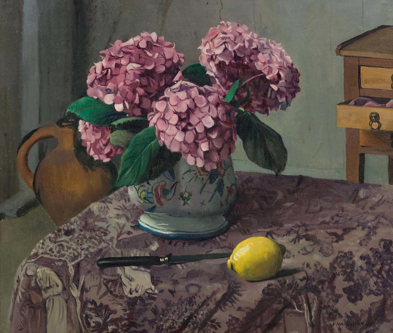 Hortensje i cytryny, 1923. autorstwa Felix Edouard Vallotton