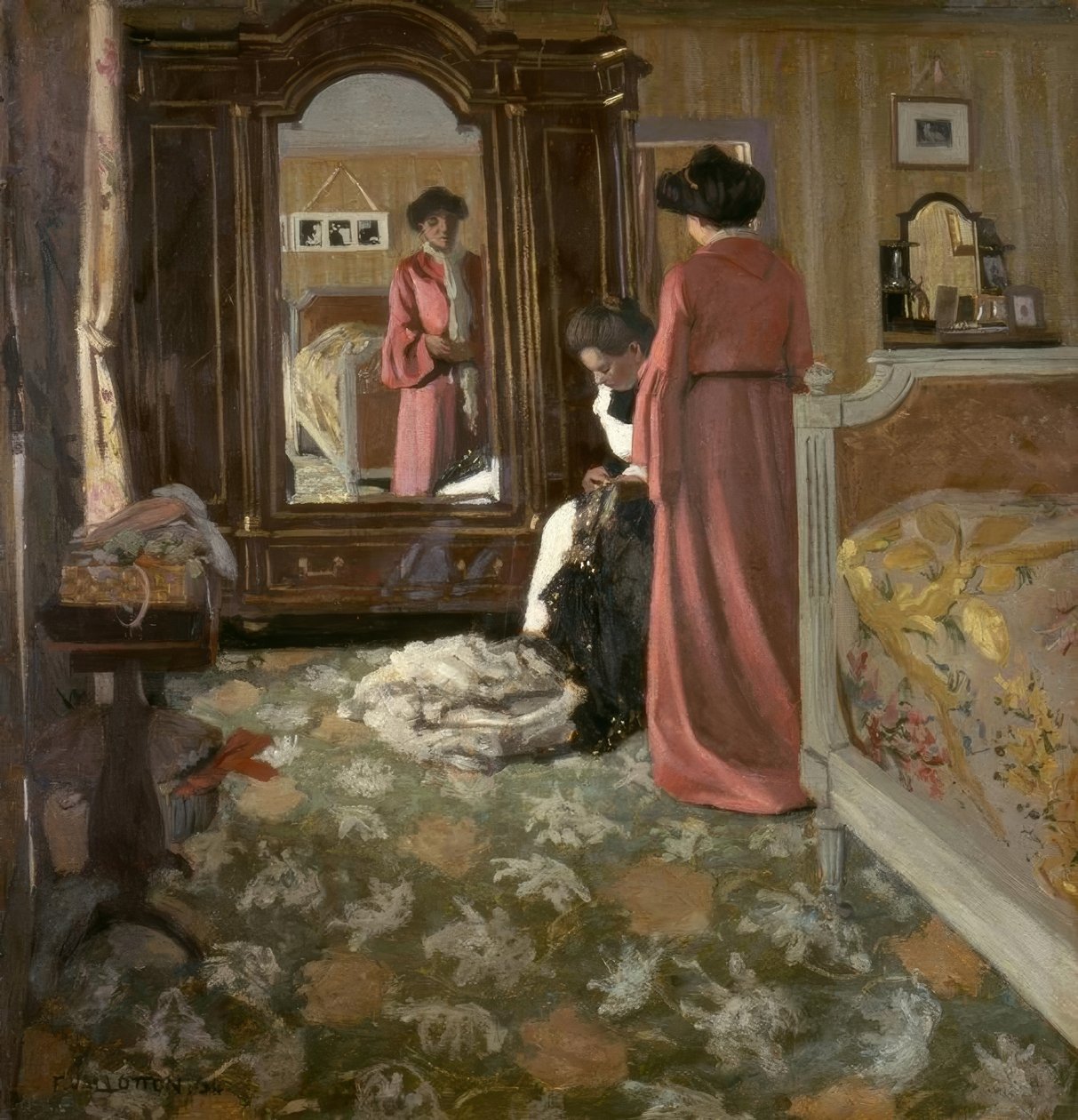 Wnętrze autorstwa Felix Edouard Vallotton