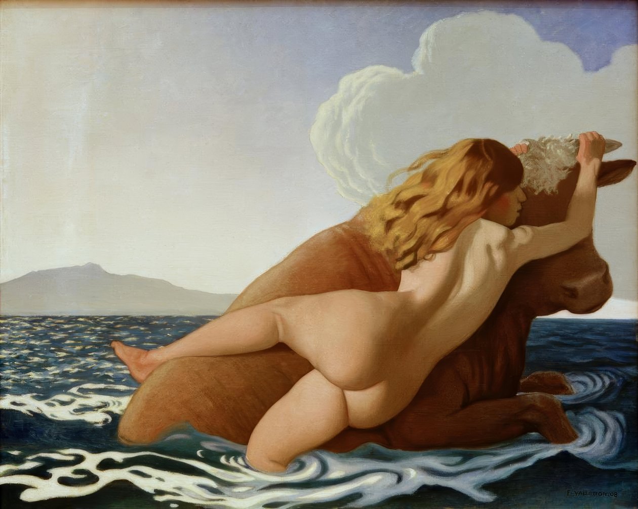 Porwanie Europy autorstwa Felix Edouard Vallotton