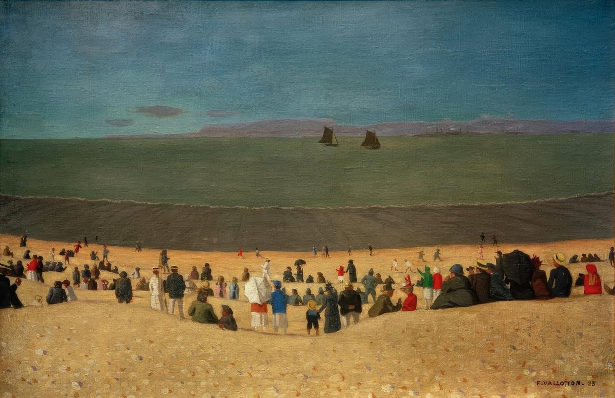 Plaża w Honfleur autorstwa Felix Edouard Vallotton