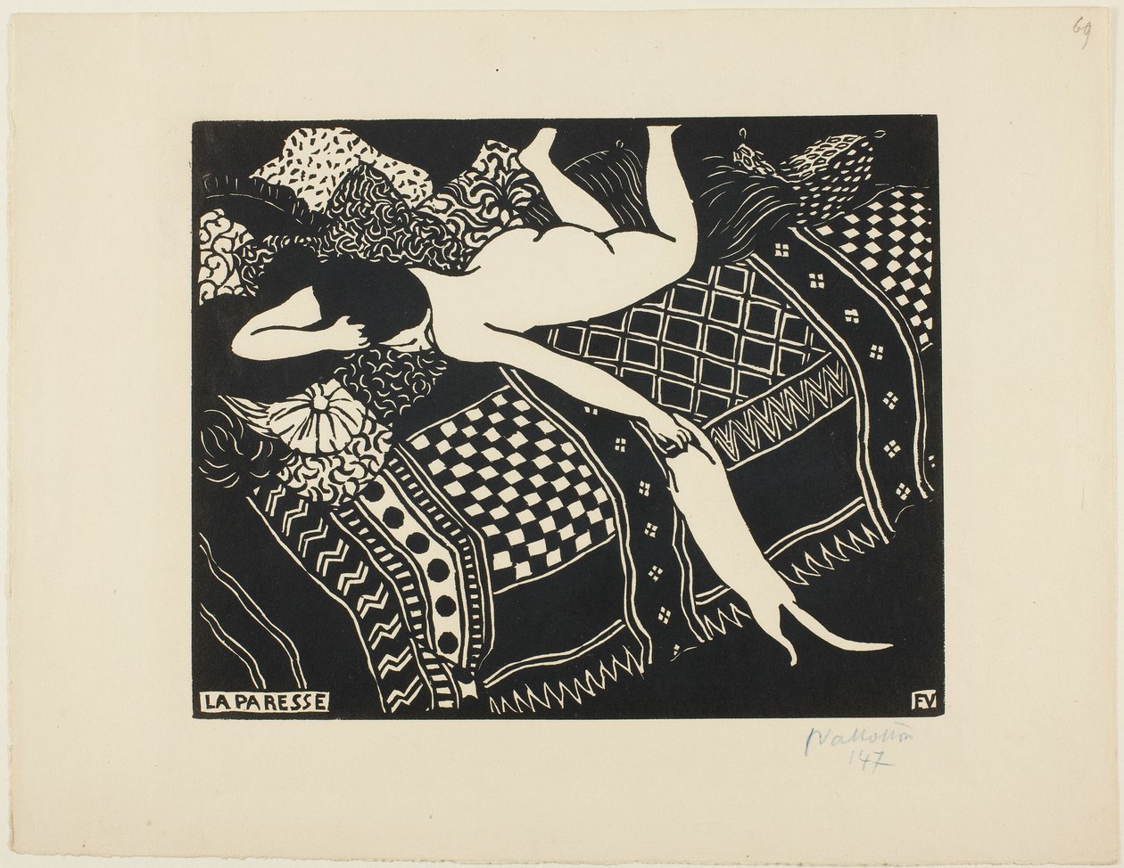 Lenistwo autorstwa Felix Edouard Vallotton