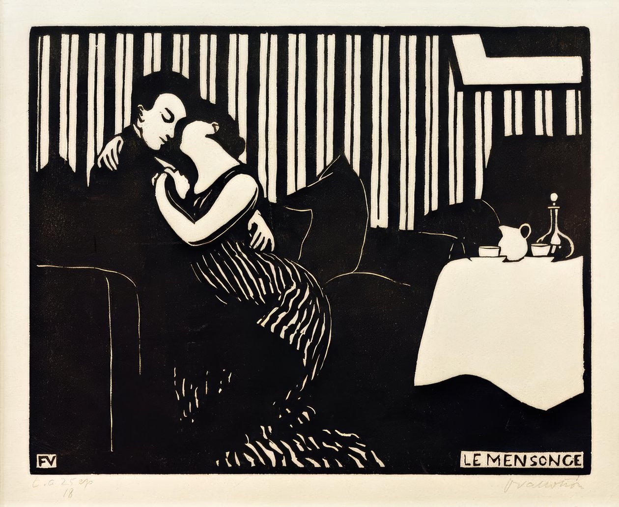 Kłamstwo autorstwa Felix Edouard Vallotton