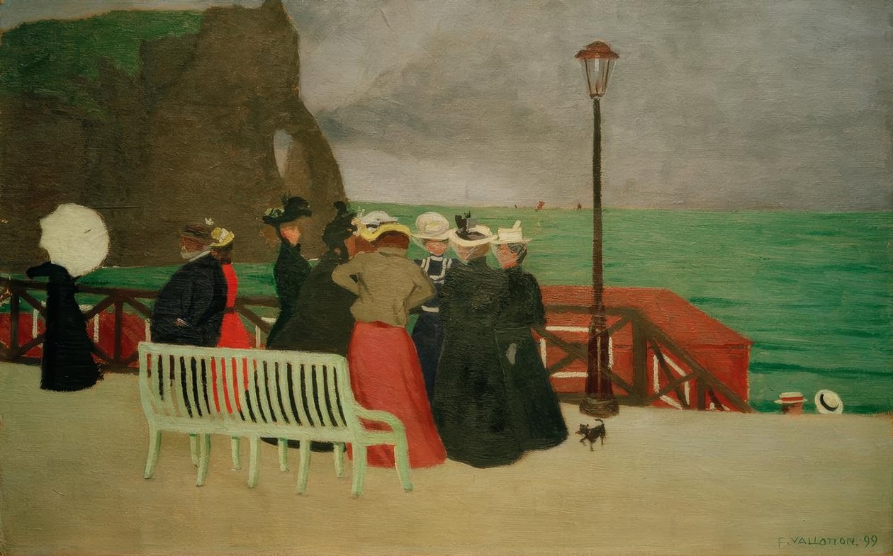 Tablice w Etretat autorstwa Felix Edouard Vallotton