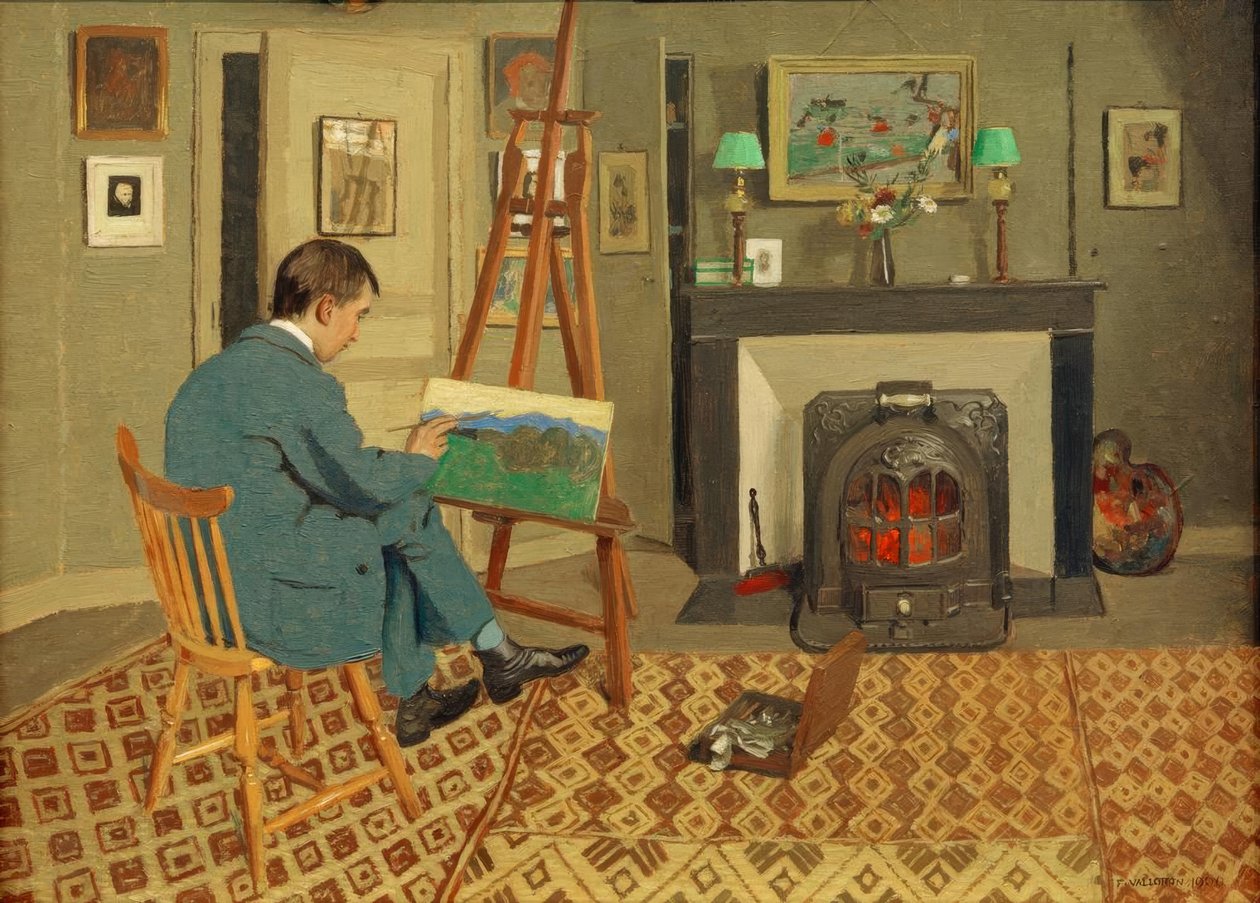 Max Rodrigues-Henriques w pracowni teścia autorstwa Felix Edouard Vallotton