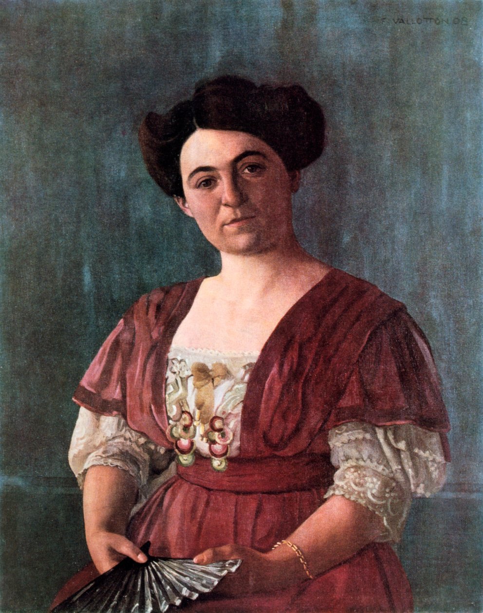 Portret pani Haasen, 1908. autorstwa Felix Edouard Vallotton