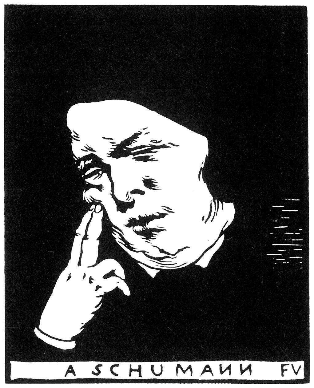 Robert Schumann 1810-1856, 1893. autorstwa Felix Edouard Vallotton