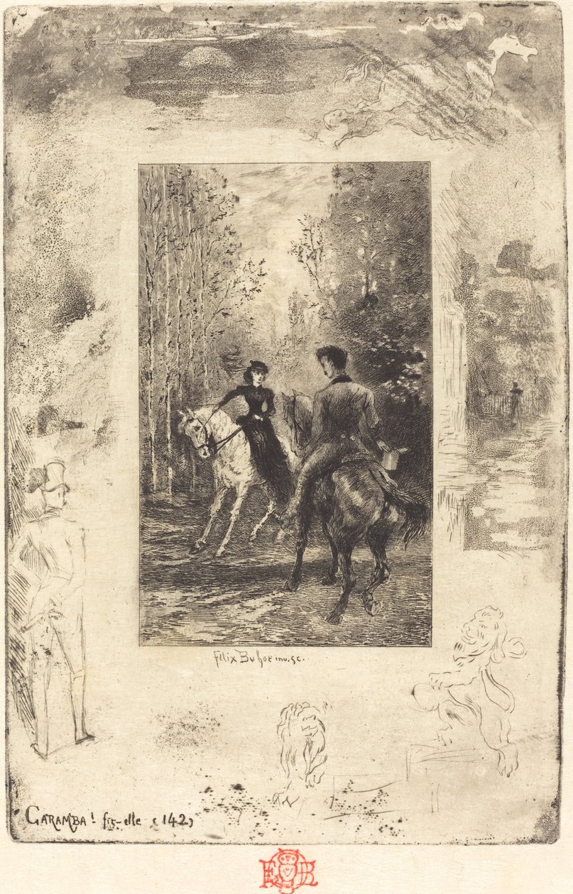 Caramba! Fit-elle Caramba! Wykrzyknęła, 18791880. autorstwa Felix Hilaire Buhot