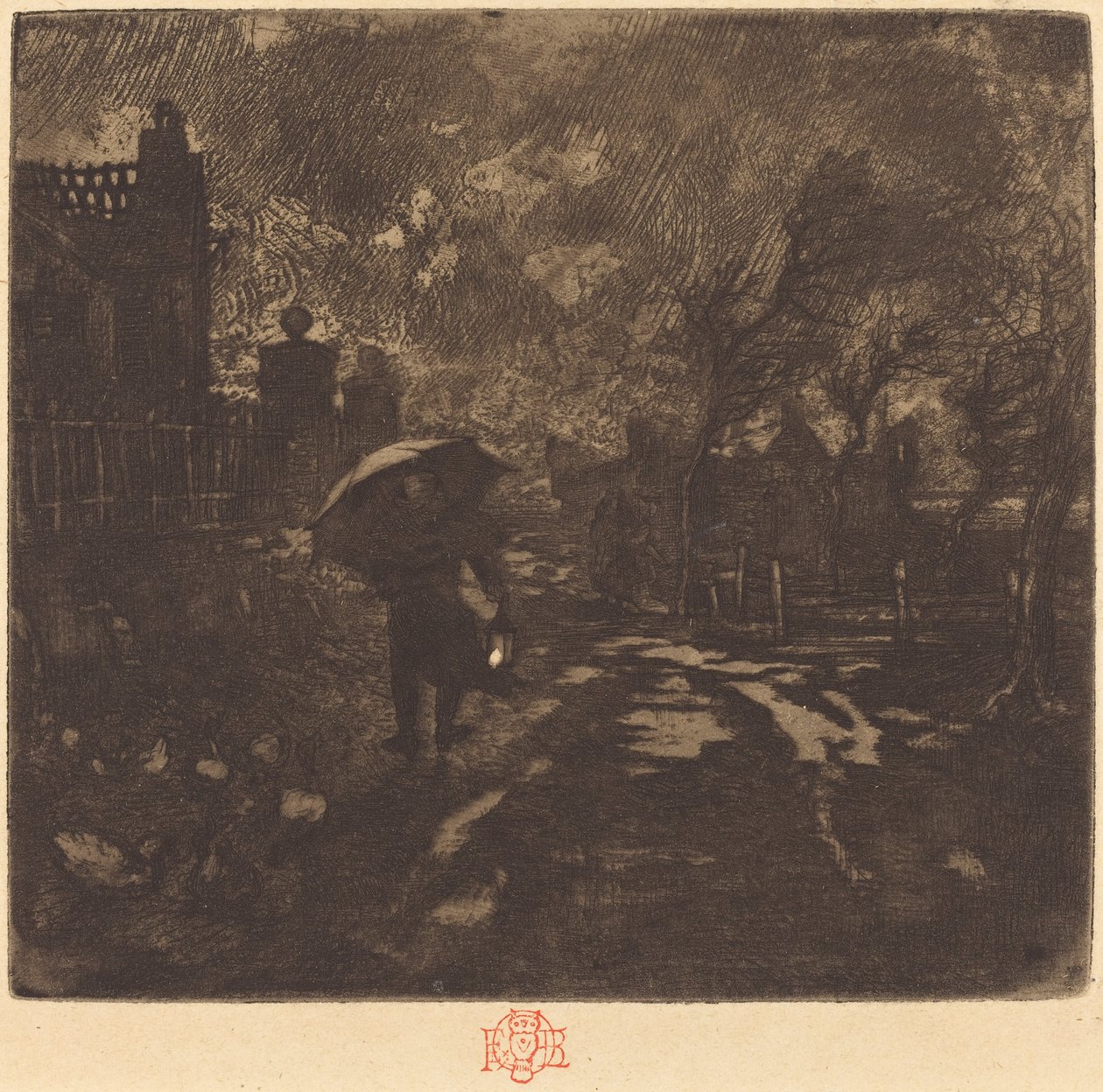Anioł Pański, c. 1876. autorstwa Felix Hilaire Buhot