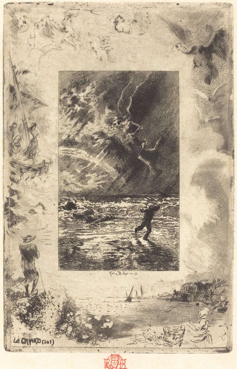 Le Criard Wrzask, 18791880. autorstwa Felix Hilaire Buhot