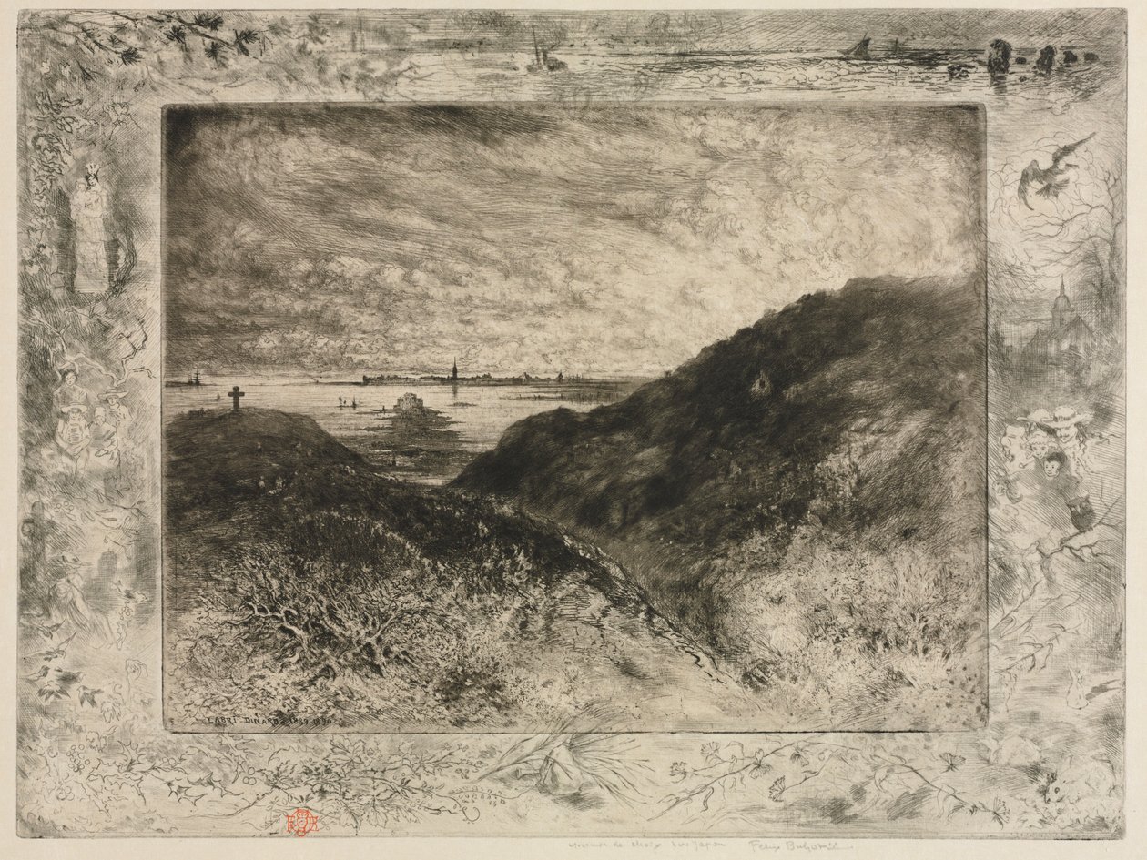 Klif: Zatoka Saint-Malo, 1886-1890. autorstwa Felix Hilaire Buhot