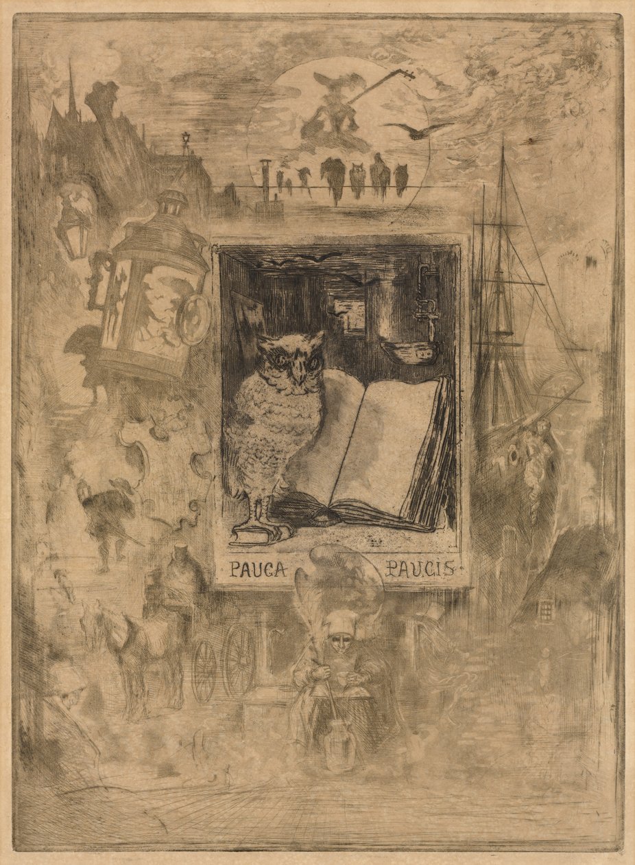 Sowa, 1883. autorstwa Felix Hilaire Buhot