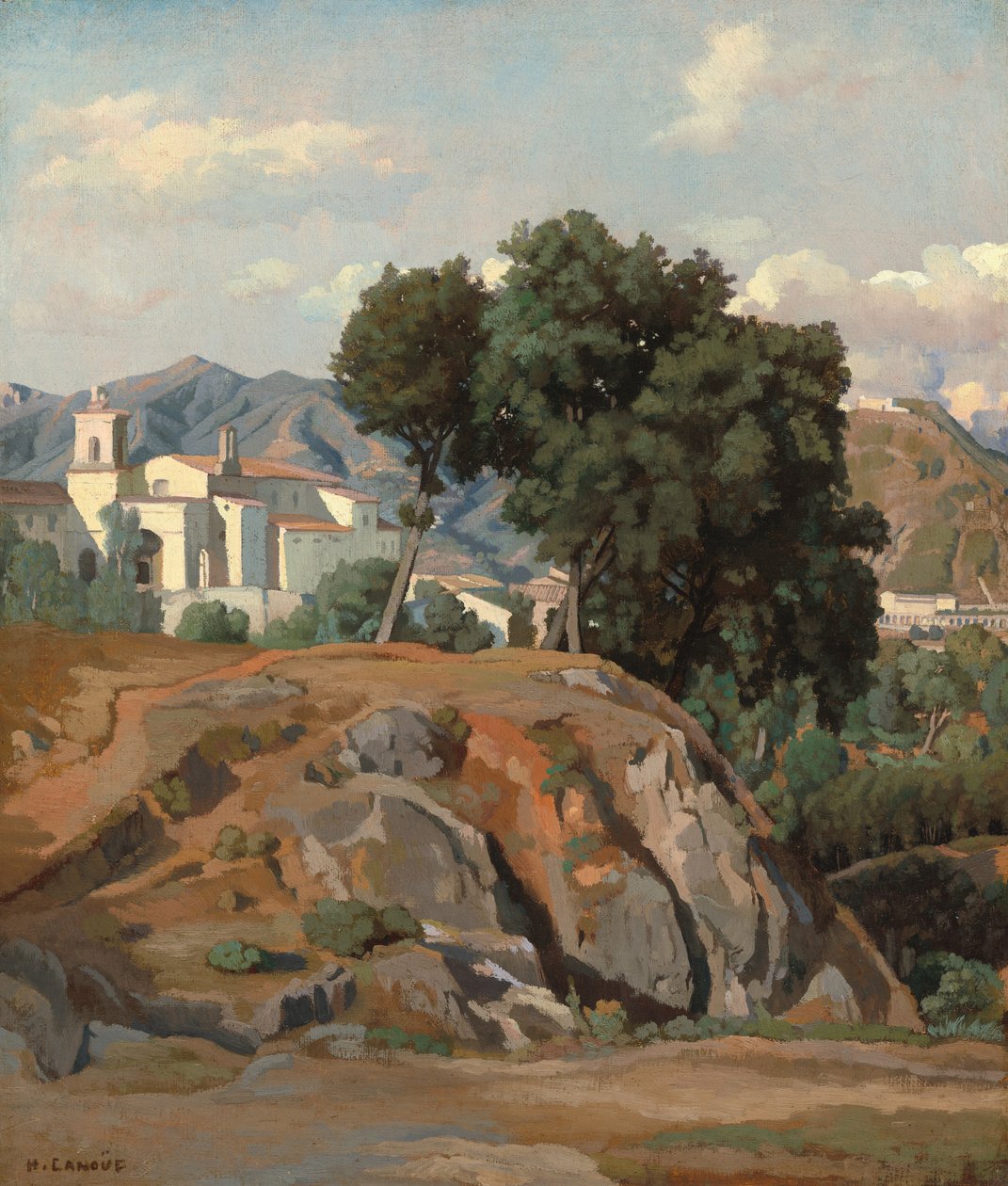 Widok na La Cava, ok. godz. 1840. autorstwa Felix Hippolyte Lanoue