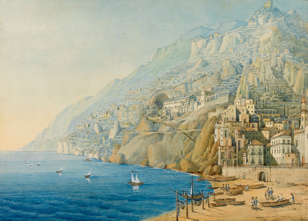Wybrzeże Amalfi, 1839. autorstwa Felix Mendelssohn Bartholdy