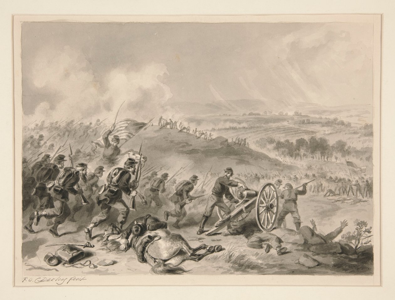 Bitwa pod Gettysburgiem autorstwa Felix O. C. Darley