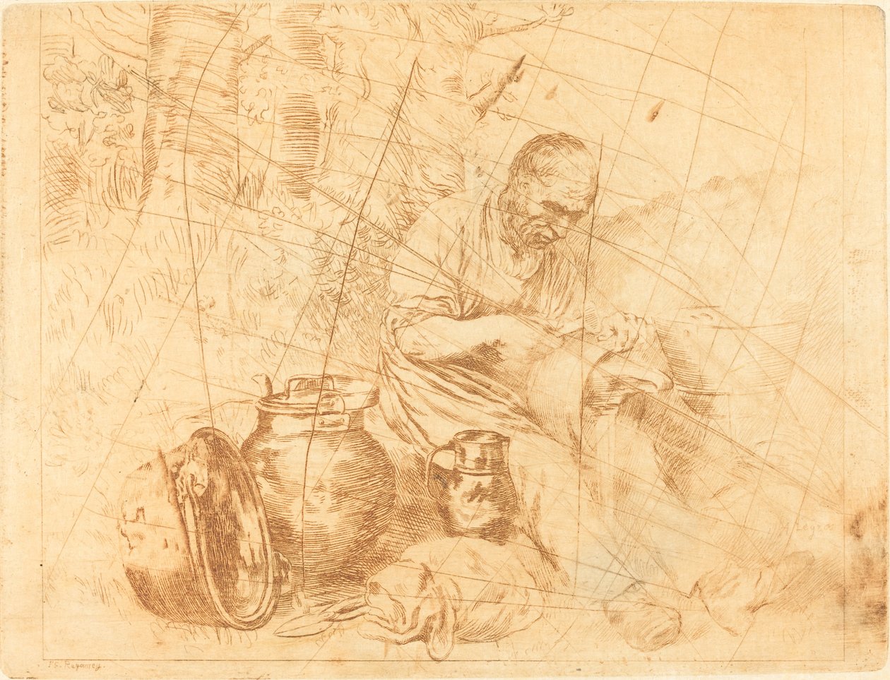 Majsterkowicz (Le retameur) autorstwa Felix Régamey after Alphonse Legros