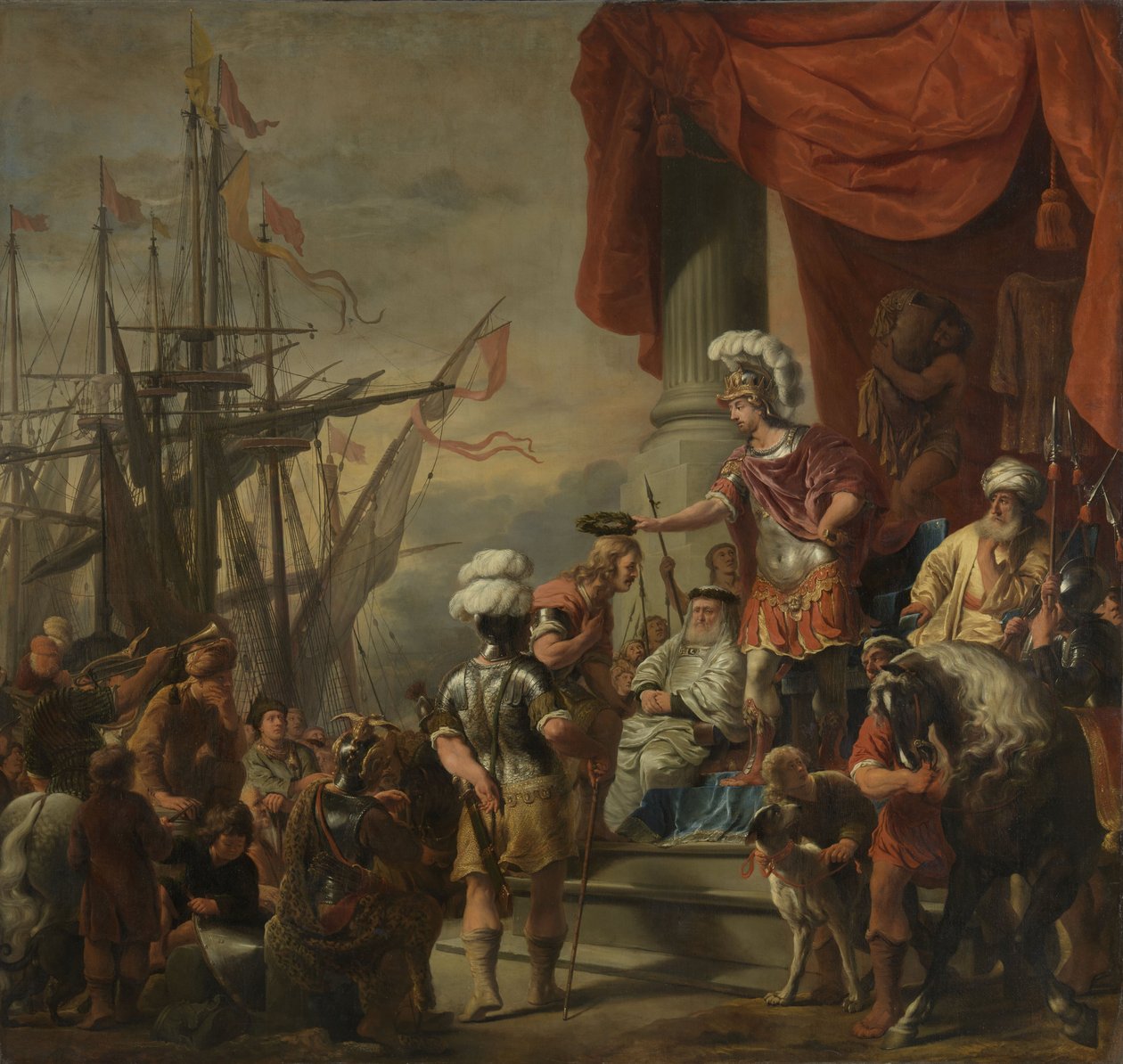 Eneasz na dworze Latinus, c.1661-c.1664 autorstwa Ferdinand Bol