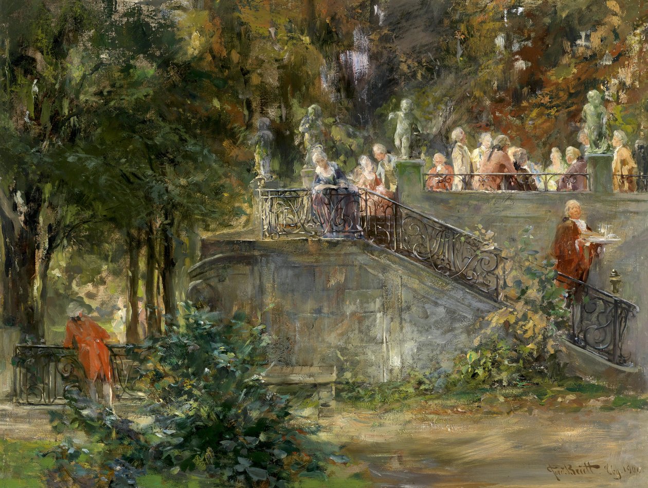 Impreza w ogrodzie autorstwa Ferdinand Brutt