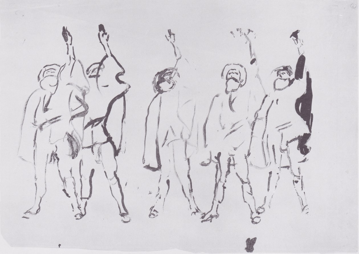 Pięć przysięgłych autorstwa Ferdinand Hodler