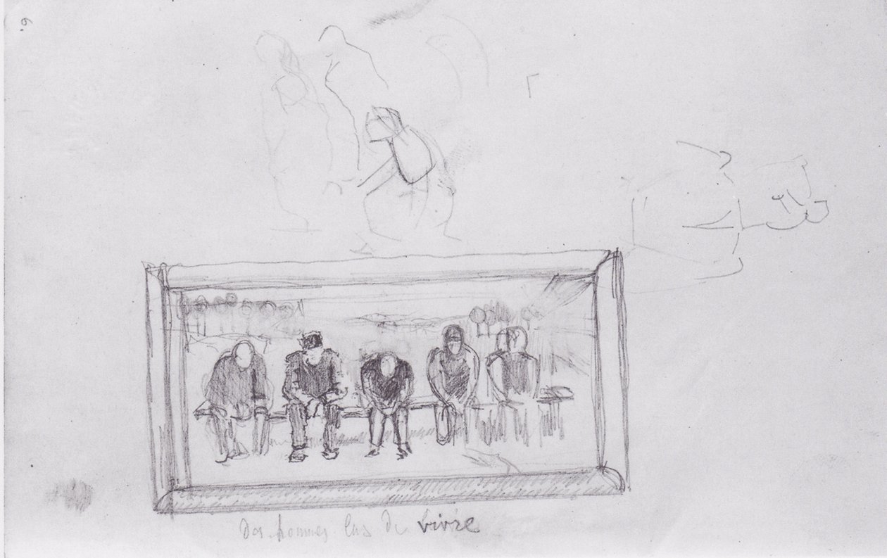 Pełne studium znużonych życiem. autorstwa Ferdinand Hodler