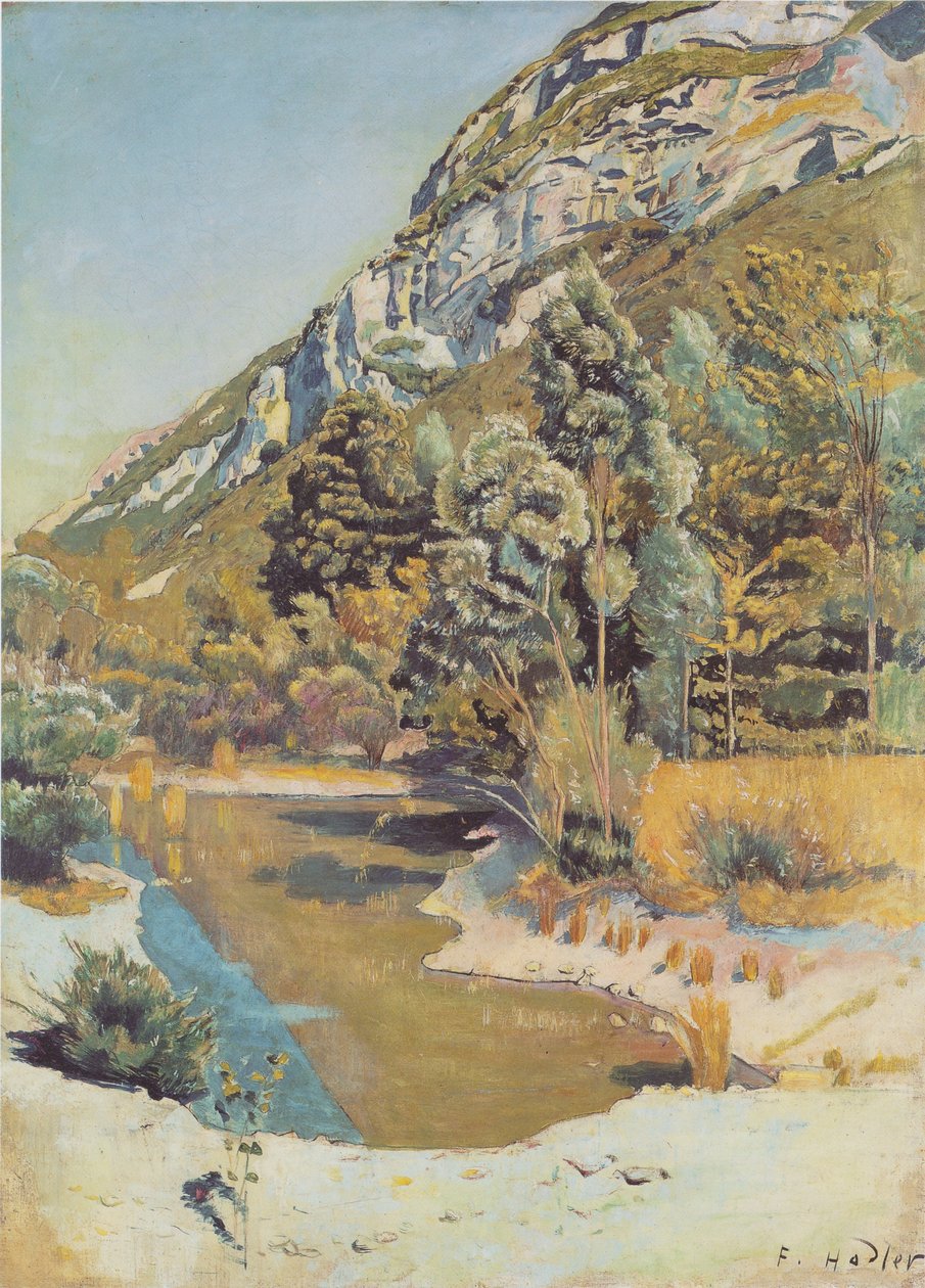 Am Fuss z Petit Salève autorstwa Ferdinand Hodler