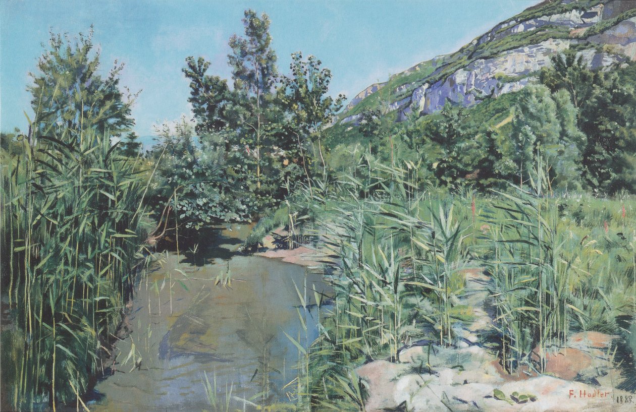 Am Fuss des Salève autorstwa Ferdinand Hodler