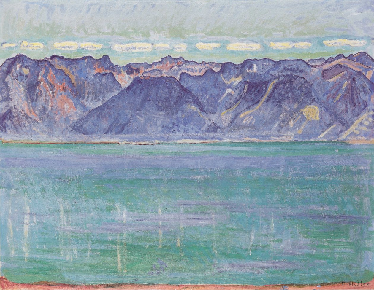 Jezioro Genewskie z widokiem na góry Savoy autorstwa Ferdinand Hodler