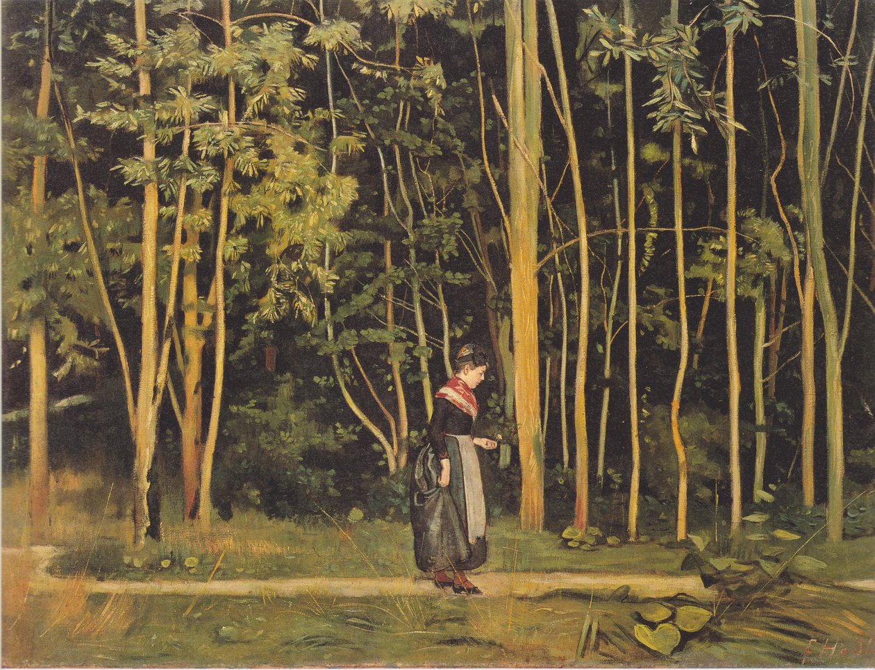 Walker na skraju lasu autorstwa Ferdinand Hodler