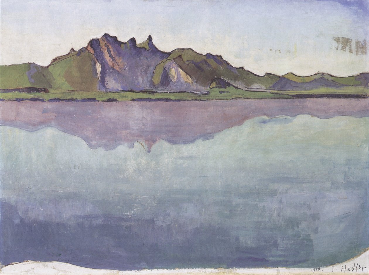 Jezioro Thun z łańcuchem Stockhorn autorstwa Ferdinand Hodler