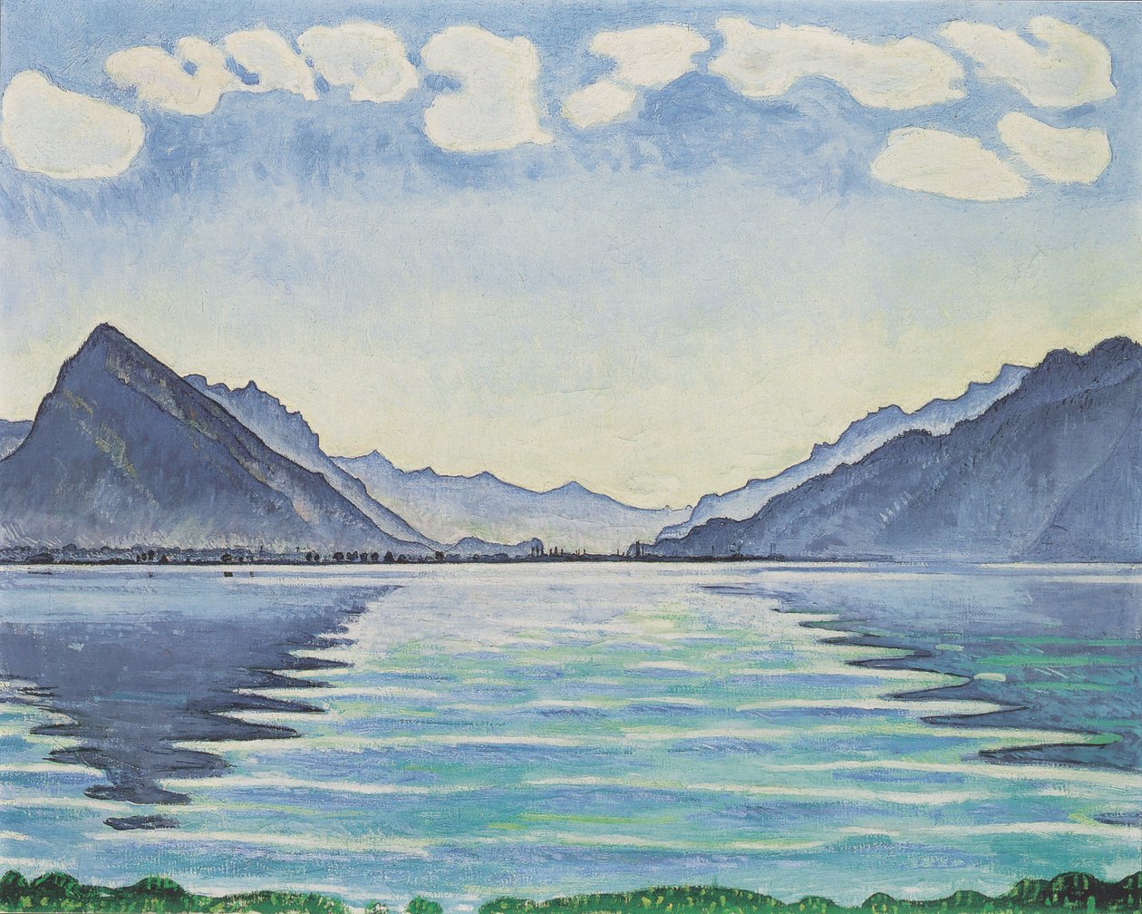 Jezioro Thun z symetrycznym odbiciem autorstwa Ferdinand Hodler