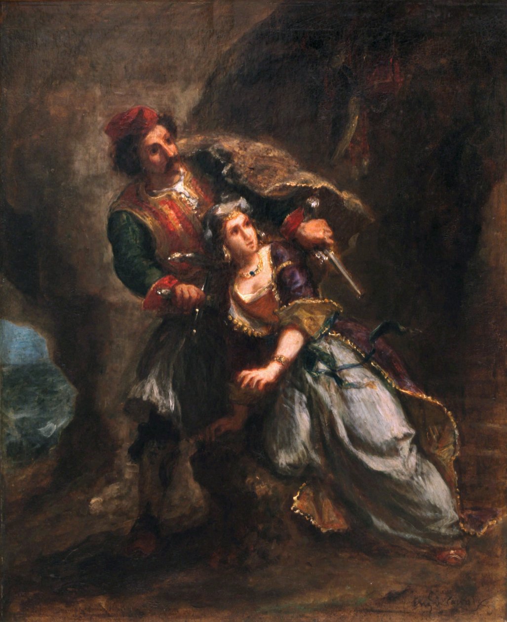 Narzeczona Abydos autorstwa Ferdinand Victor Eugene Delacroix